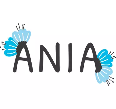 Wall stickers for kid personalized floral name - TenStickers