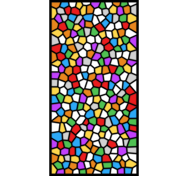 Coloured Stain Glass Mosaic Window Sticker - TenStickers