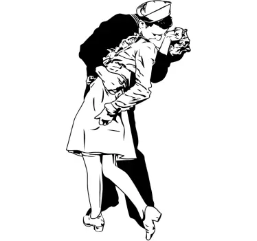 New York Sailor Kiss Wall Sticker - TenStickers
