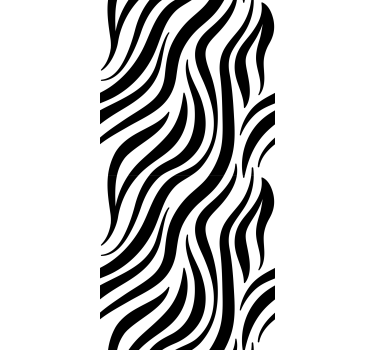 Black and white zebra stripes window decal - TenStickers