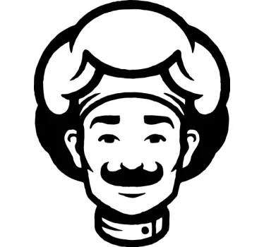 Cuisine wall sticker chef character badge - TenStickers
