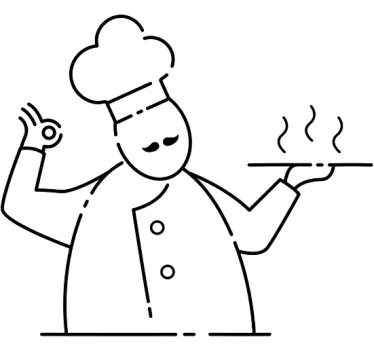 Cuisine wall sticker culinary expert serving tray - TenStickers