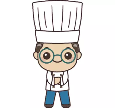 Restaurant sticker cute chef character - TenStickers