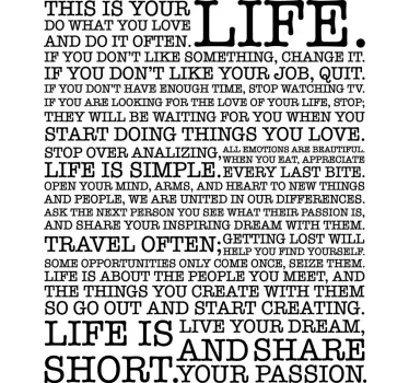 Lessons of Life Wall Sticker - TenStickers
