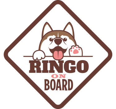 Car sticker customizable pet alert - TenStickers