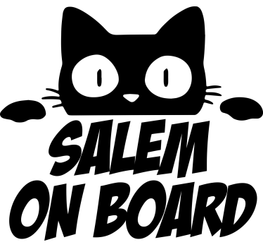 Cute monocolor cat peeking Car Decal - TenStickers