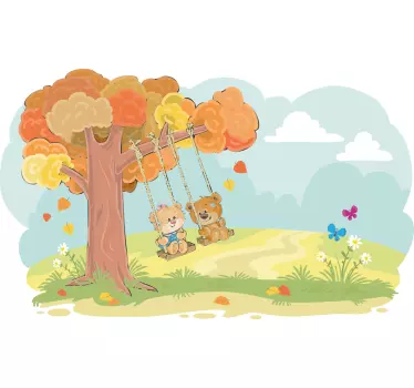 Wall stickers for kid cute teddy bears - TenStickers