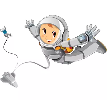 Exploring Space Kids Sticker - TenStickers