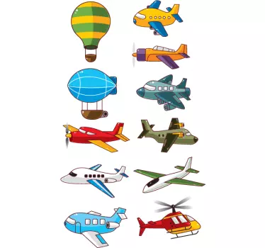 Planes Kids Stickers - TenStickers