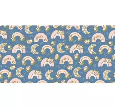 Object sticker floral rainbow designs - TenStickers