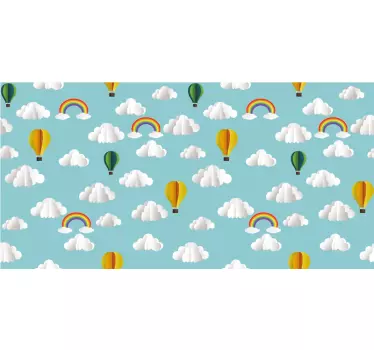 Vibrant hot air balloons wall stickers for kid - TenStickers