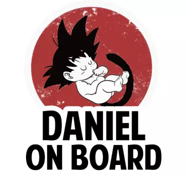 Spaceship design baby on board sticker - TenStickers