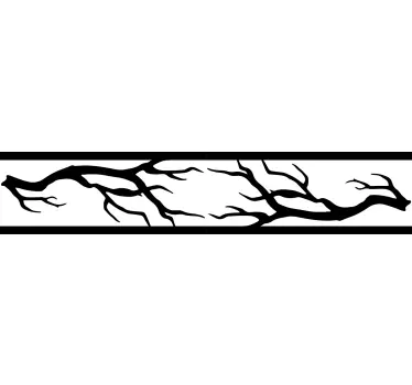 Monocolor tree branches border decal - TenStickers