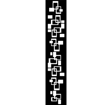 Monocolor retro squares border decal - TenStickers