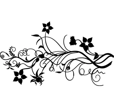 Branching Flowers Wall Sticker - TenStickers
