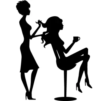 Hairdressing Wall Sticker - TenStickers