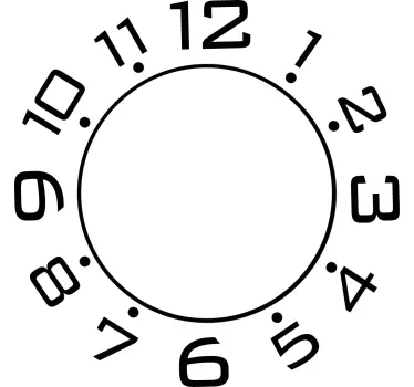 Amazing casual styled numbers clock sticker - TenStickers