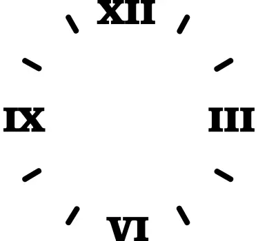 Easy and simple with Roman numbers clock sticker - TenStickers