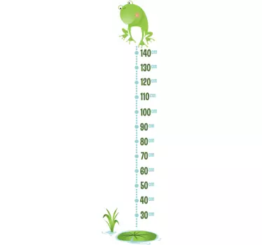 Frog Height Chart Wall Sticker - TenStickers