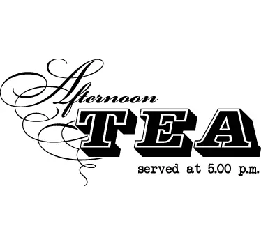 Afternoon Tea Wall Sticker - TenStickers