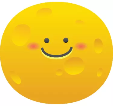 Yellow Moon Kids Sticker - TenStickers