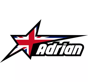 Motorcycle sticker union jack star - TenStickers