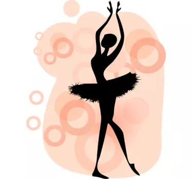 Ballerina Silhouette Wall Sticker - TenStickers