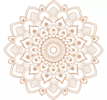 Cream color mandala wallpaper decal - TenStickers