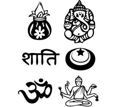 Hindu Symbols Decals - TenStickers