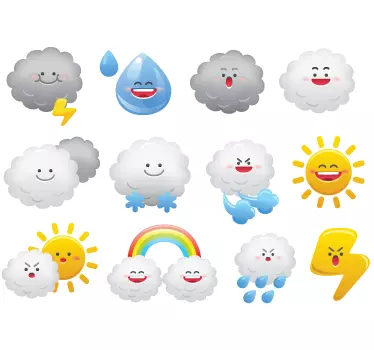 Weather Kids Stickers - TenStickers
