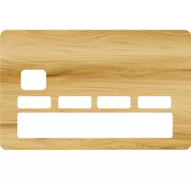 Credit card sticker wooden texture design - TenStickers