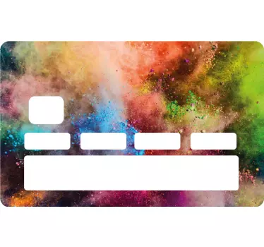 Mottled splashes credit card sticker - TenStickers