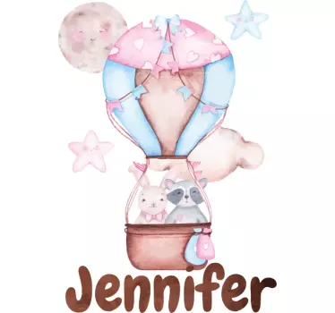 Custom hot air balloon wall stickers for kid - TenStickers