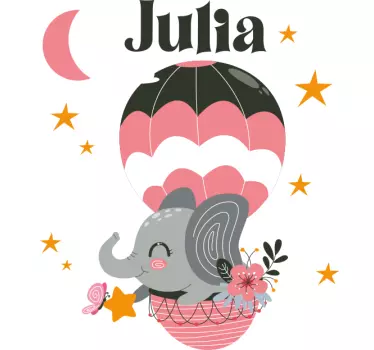 Wall stickers for kid cute elephant balloon - TenStickers