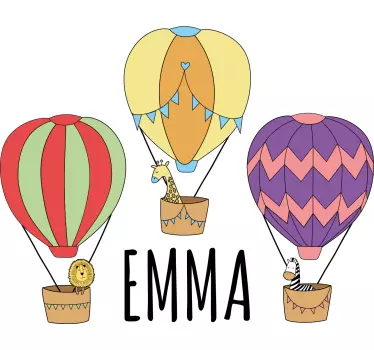 Wall stickers for kid lively hot air balloons - TenStickers