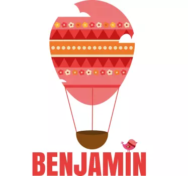Colorful Hot Air Balloon wall stickers for kid - TenStickers