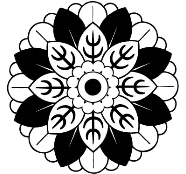 Floral Mandala Wall Decal - TenStickers