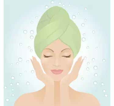 Facial Beauty Drops Wall Sticker - TenStickers