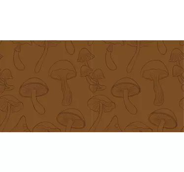 Engraving hand drawn mushrooms decals for furniture - TenStickers