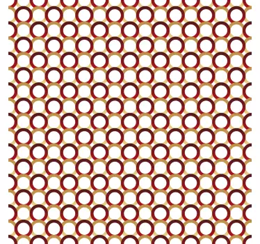 Red and gold lines circles vinyl print wall decal - TenStickers