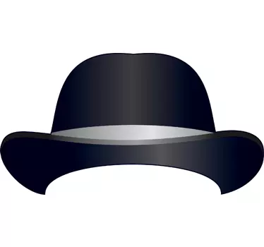 Bowler Hat Wall Sticker - TenStickers