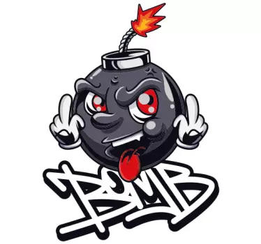 Bomb Character Art superhero wall sticker - TenStickers