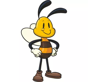Kids Colour Bee Wall Sticker - TenStickers