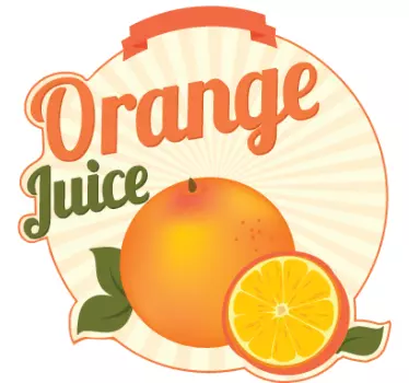 Orange Juice Decal - TenStickers