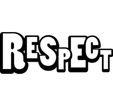 Respect Text Sticker - TenStickers