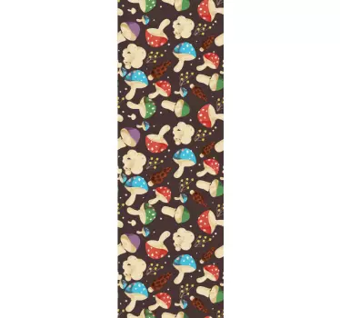 Multicolor mushrooms pattern fridge decals - TenStickers