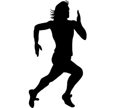 Sprinter Silhouette Wall Sticker - TenStickers