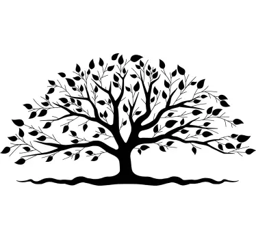 Monocolor tree of life design headboard wall sticker - TenStickers