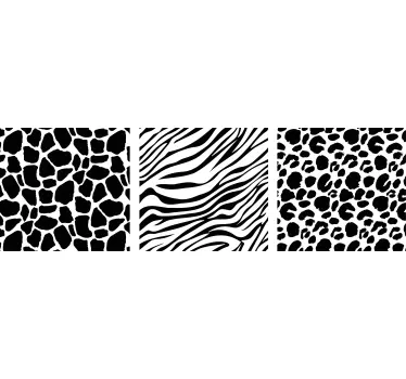 Monocolor different animal prints headboard wall sticker - TenStickers