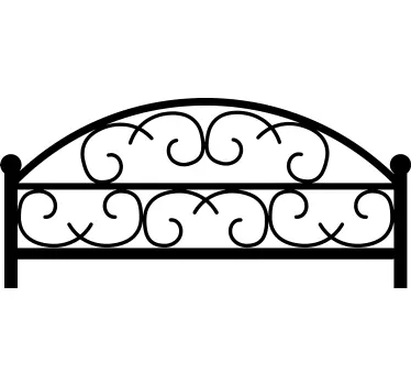 Monocolor simple frame design headboard wall decal - TenStickers